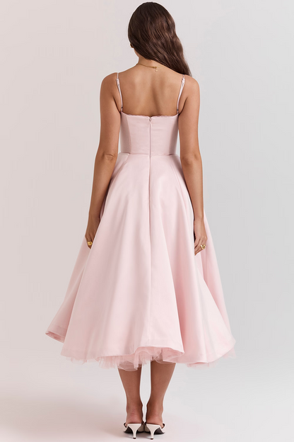 Leona - Robe Élégante en Satin pour les Fêtes
