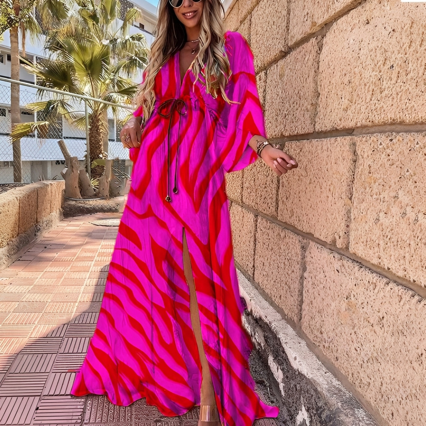 Elizabeth - Élégant, maxi-robe irrégulière pour femmes