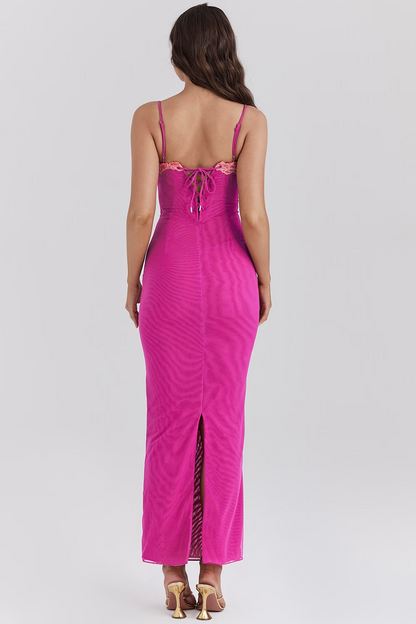 Fay | Robe Longue en Dentelle avec Fente