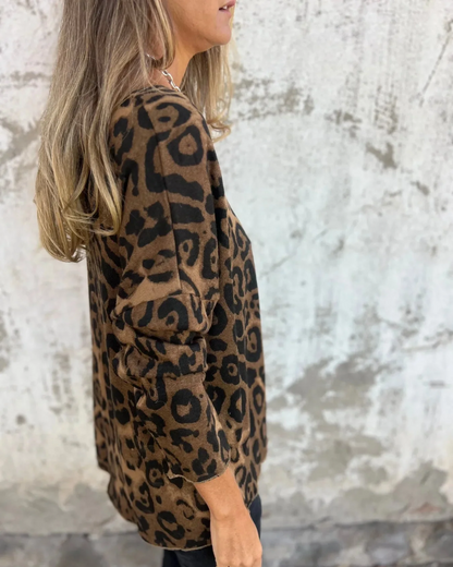 SERANA - BLOUSE IMPRIMÉE LÉOPARD