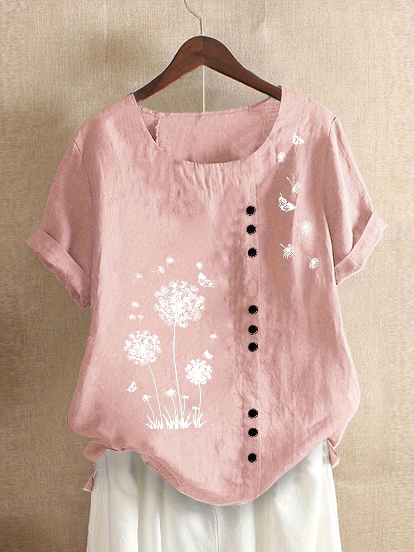Hermione – Blouse Imprimé Pissenlit