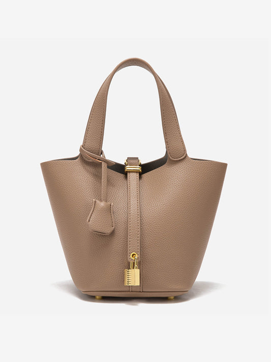 Glaiza | Sac seau Gold-Lock Élégant