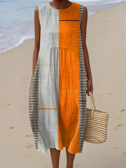 Maggio | Colorblock Midi Dress