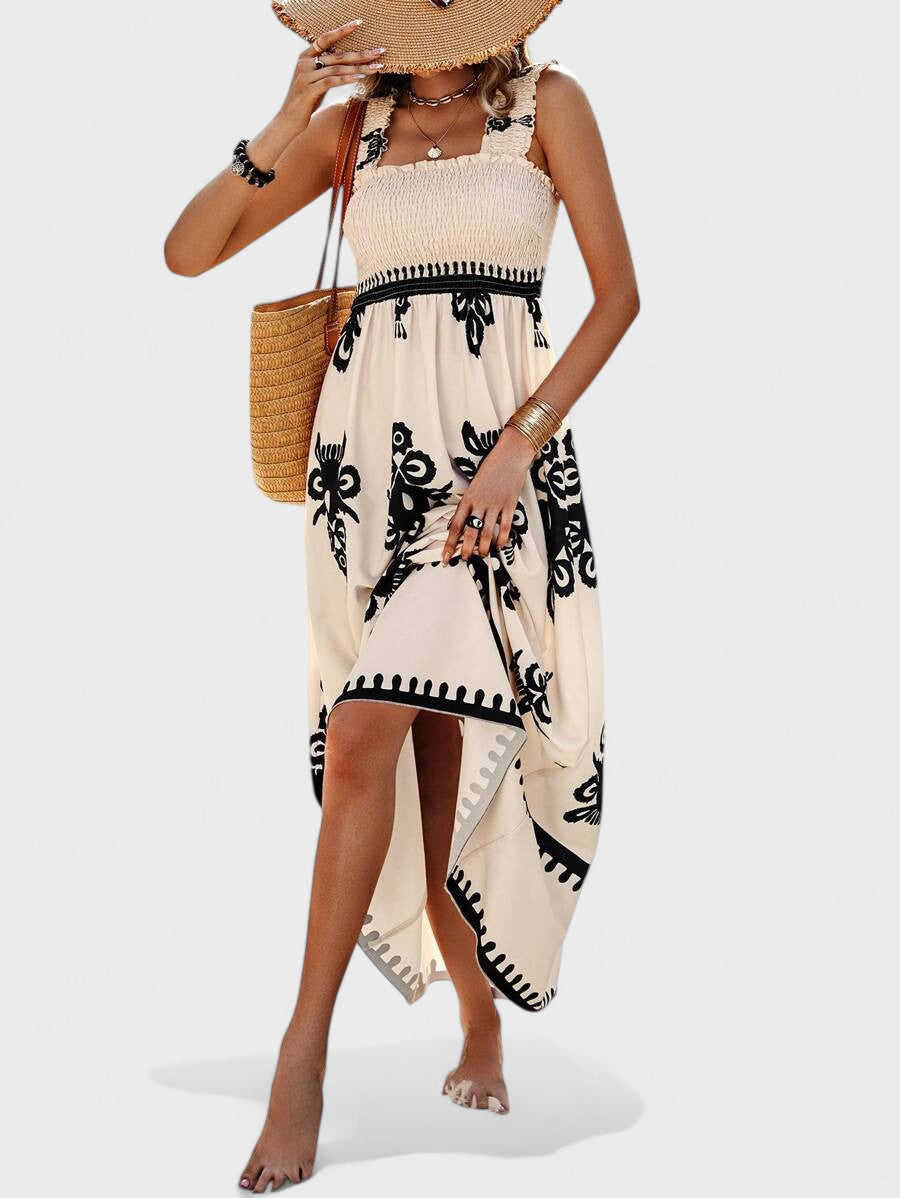 Liora | Robe Maxi avec Corps Froncé