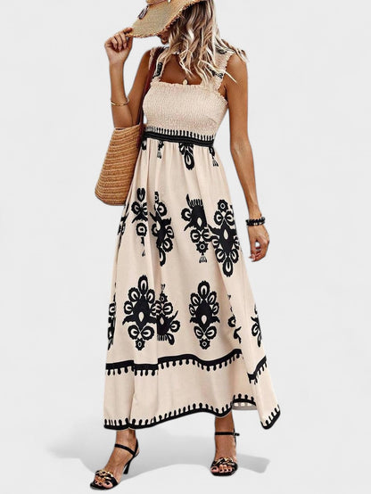 Liora | Robe Maxi avec Corps Froncé