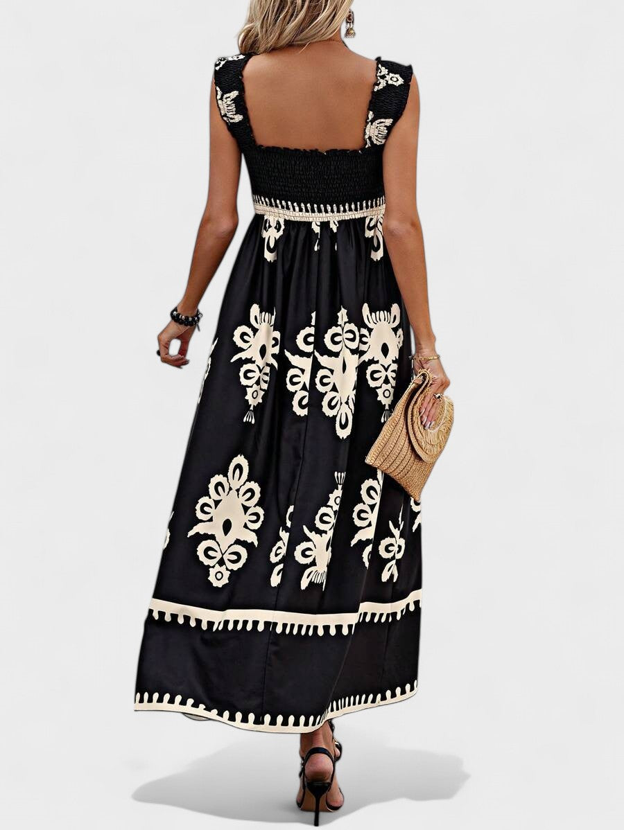 Liora | Robe Maxi avec Corps Froncé