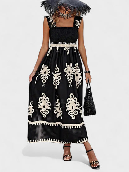 Liora | Robe Maxi avec Corps Froncé