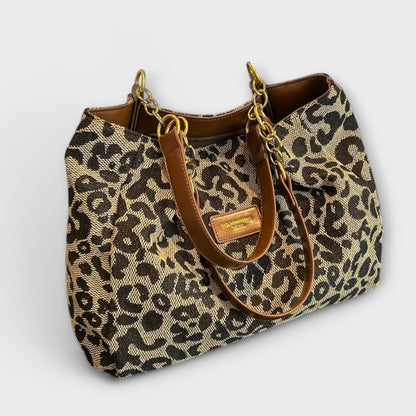 Gianna Boutique - Sac à bandoulière en toile léopard