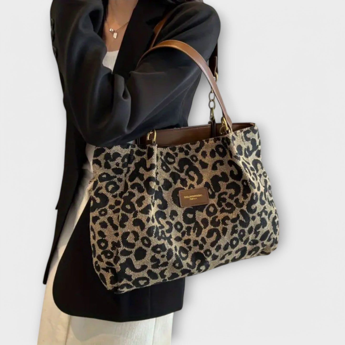 Gianna Boutique - Sac à bandoulière en toile léopard