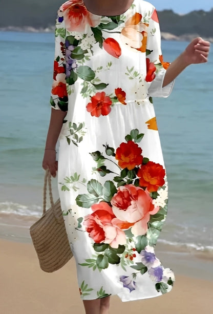 Lowri - Robe élégante à imprimé floral pour femmes