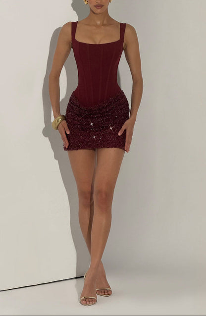 Patricia | Robe mini à décolleté carré