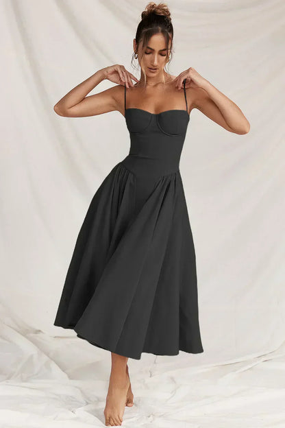 Jutte - Robe Midi Sans Manches pour Femmes