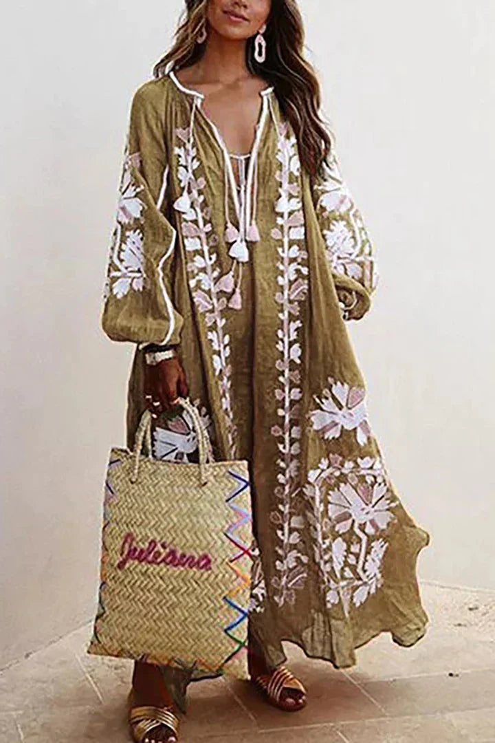Nelia - Robe Bohémienne Florale d'Été Breezy