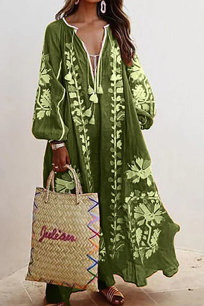 Nelia - Robe Bohémienne Florale d'Été Breezy