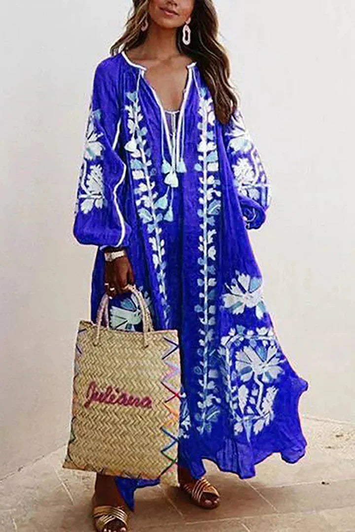Nelia - Robe Bohémienne Florale d'Été Breezy