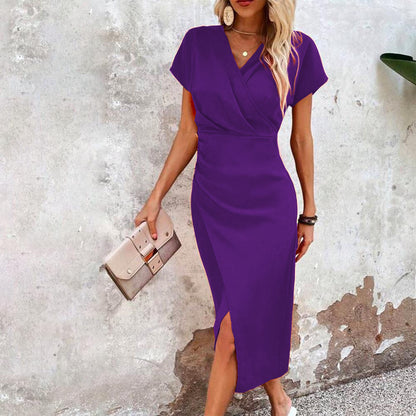 Ellia - Élégant, robe midi cintrée pour femmes