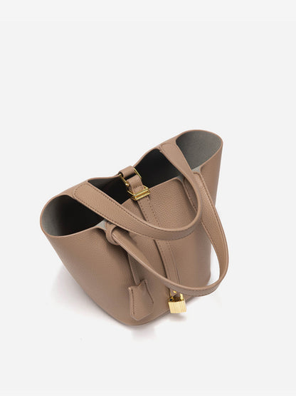 Glaiza | Sac seau Gold-Lock Élégant