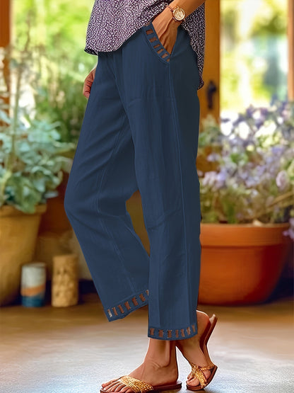 Wren – Pantalon court à taille décontractée avec bord contrasté
