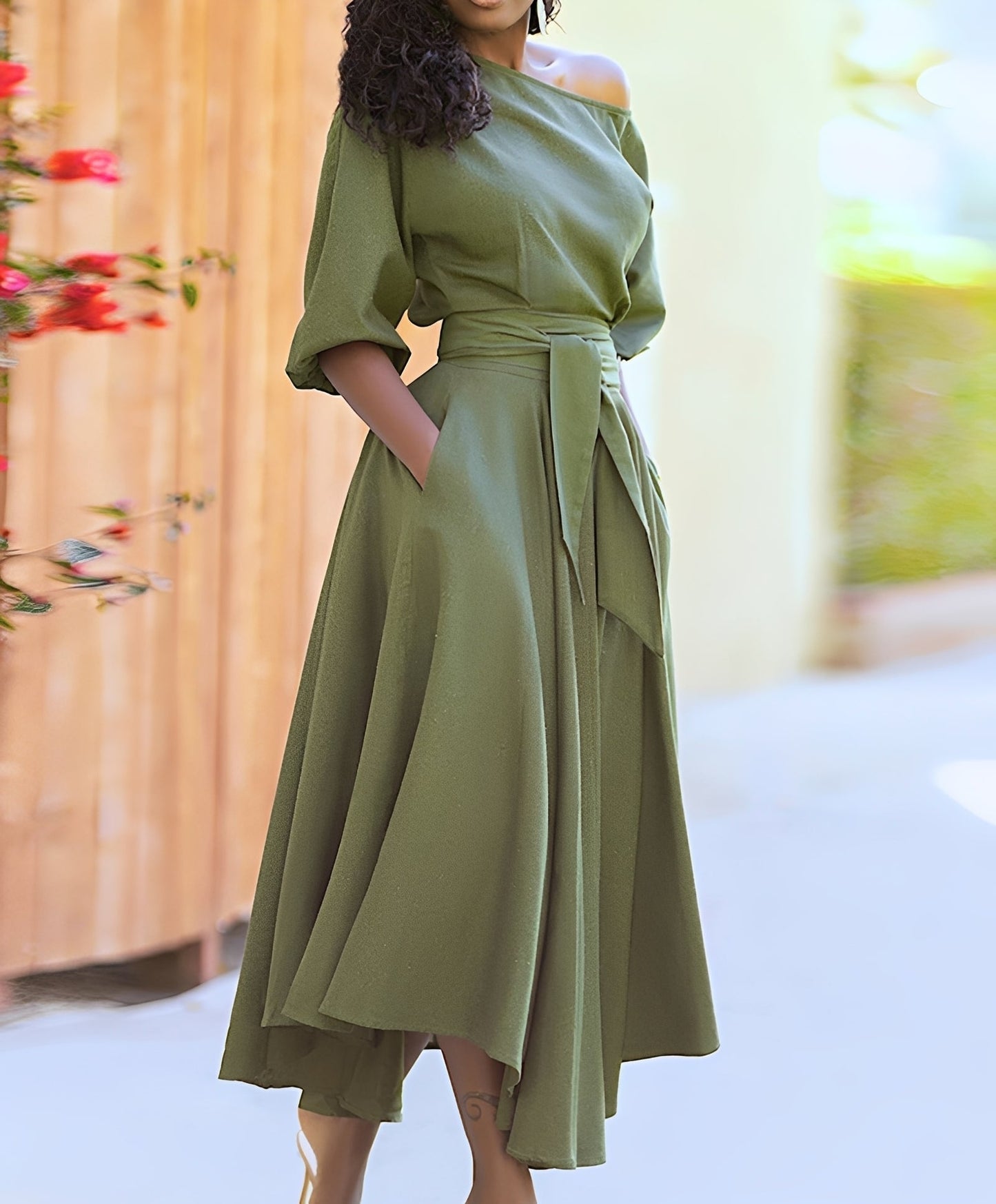 Rachael - Robe élégante avec ceinture pour femmes