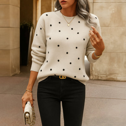Naomi | Pull Décontracté Femme | Motif à Pois