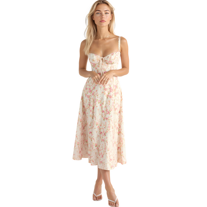 Irene - Robe Midi Élégante avec Corset pour Femmes