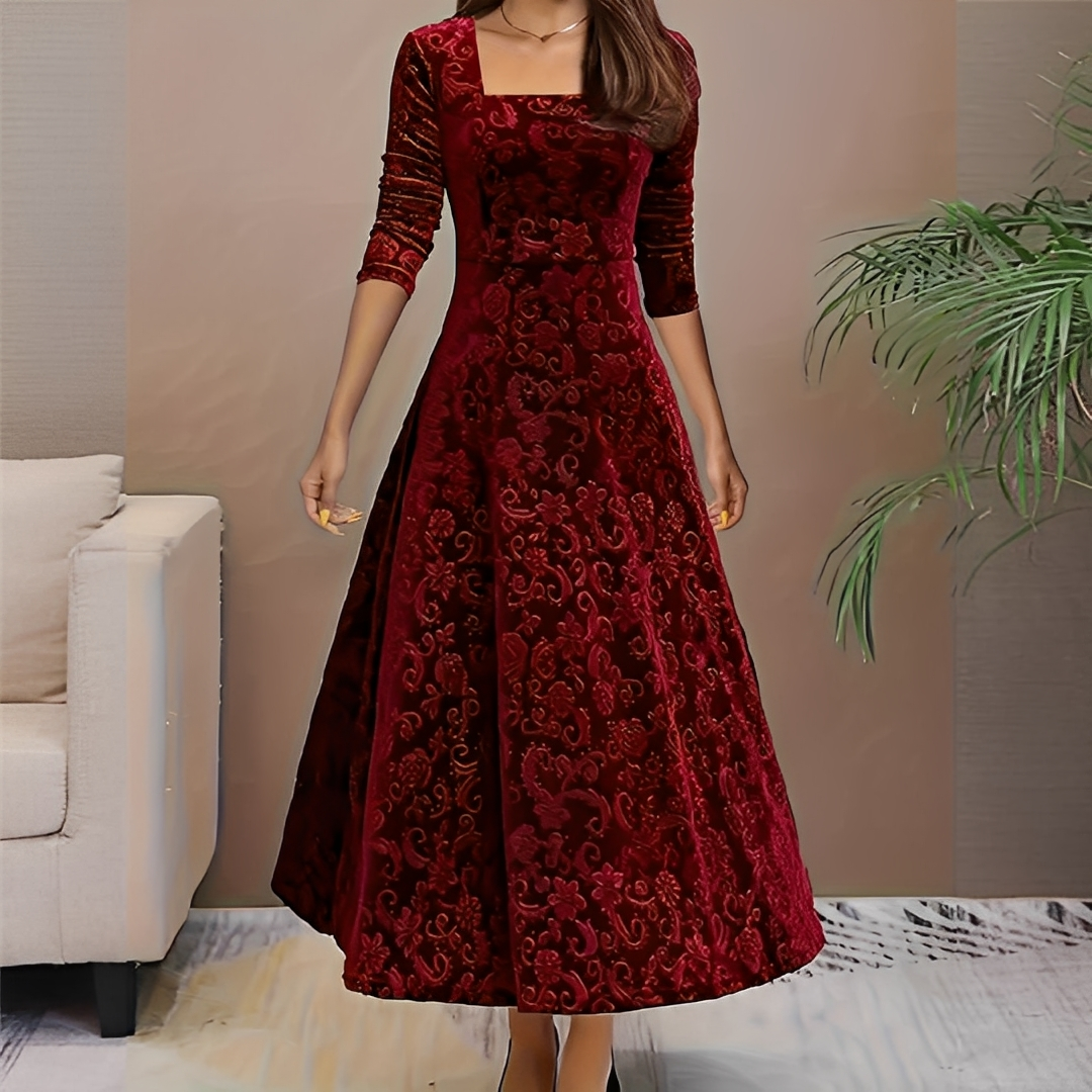 Malvina - Robe élégante avec décolleté carré pour femmes