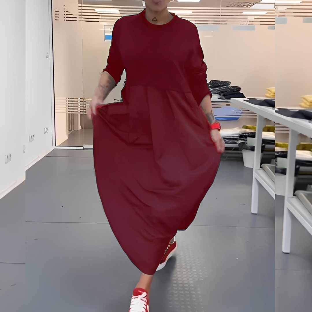 Gisèle - Robe décontractée à col rond pour femmes