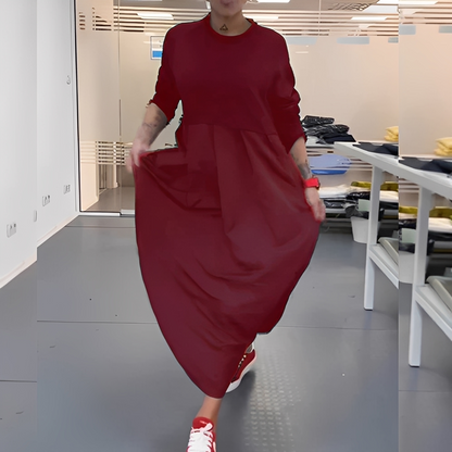 Gisèle - Robe décontractée à col rond pour femmes