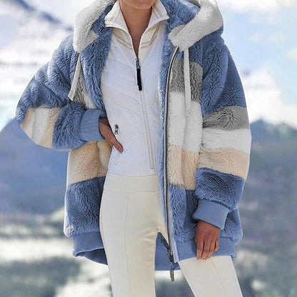 KAREN | Manteau Oversized en Peau Douce et Chaude avec Capuche