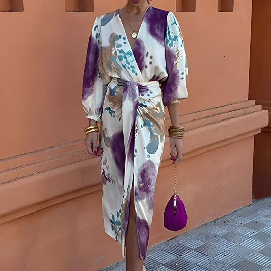 Éva - Robe élégante avec décolleté en V pour femmes