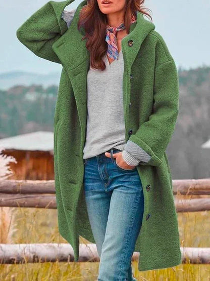Jacinthe - Manteau Élégant à Manches Longues avec Boutons
