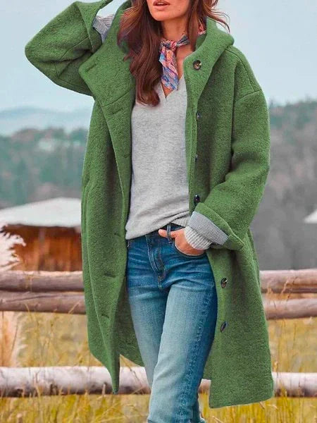 Jacinthe - Manteau Élégant à Manches Longues avec Boutons