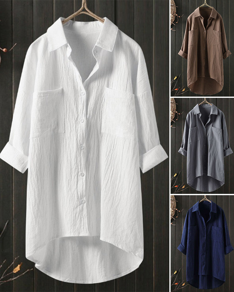 Olivia™ | Blouse ample et confortable en couleur unie