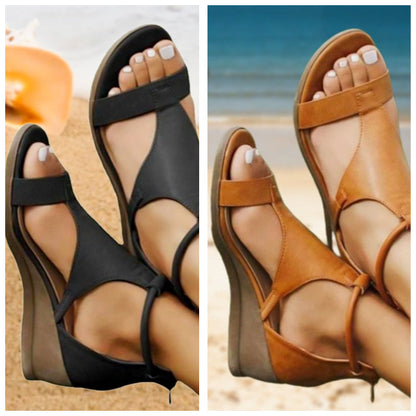 Anne – Sandales orthopédiques en cuir avec talon