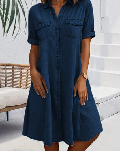 Jessica | Robe Chemise Boutonnée Décontractée
