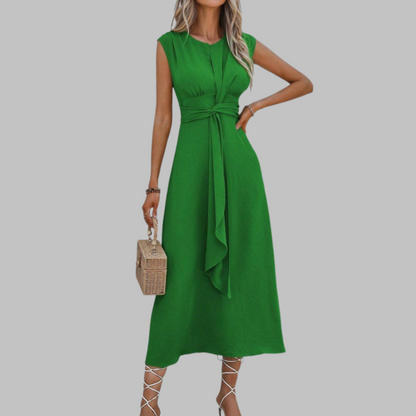 Robe Longue Élégante Sans Manches Col Rond - Robe Maxi Chic pour Femme