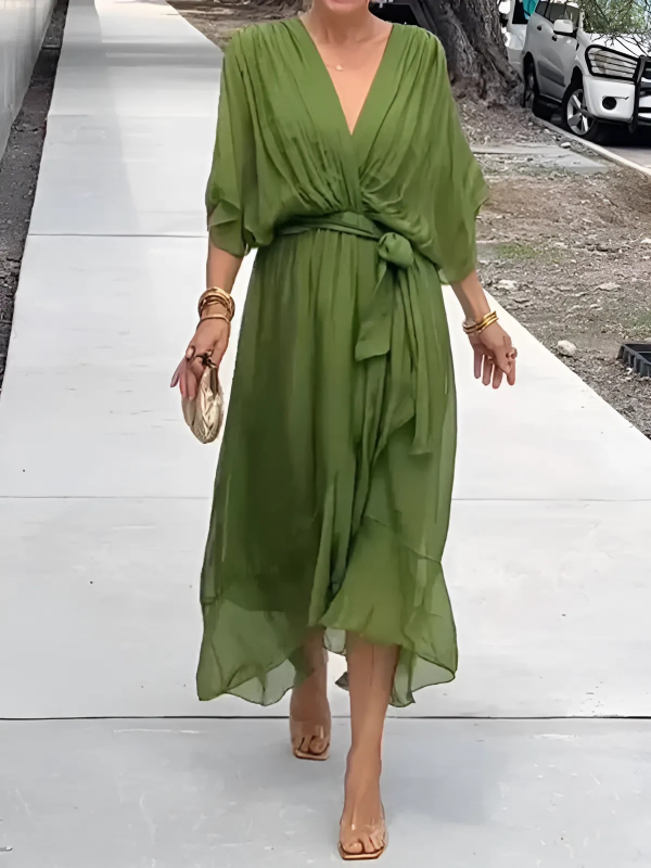 Seraphina – Robe midi avec fermeture à style rapide