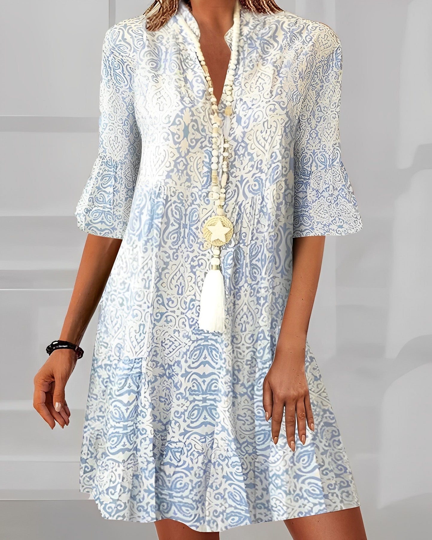 Generosa - Élégante robe à manches mi-longues pour les occasions festives