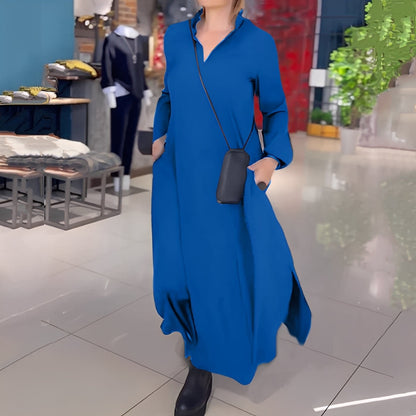 Hélène - Robe fluide avec fente latérale pour femmes