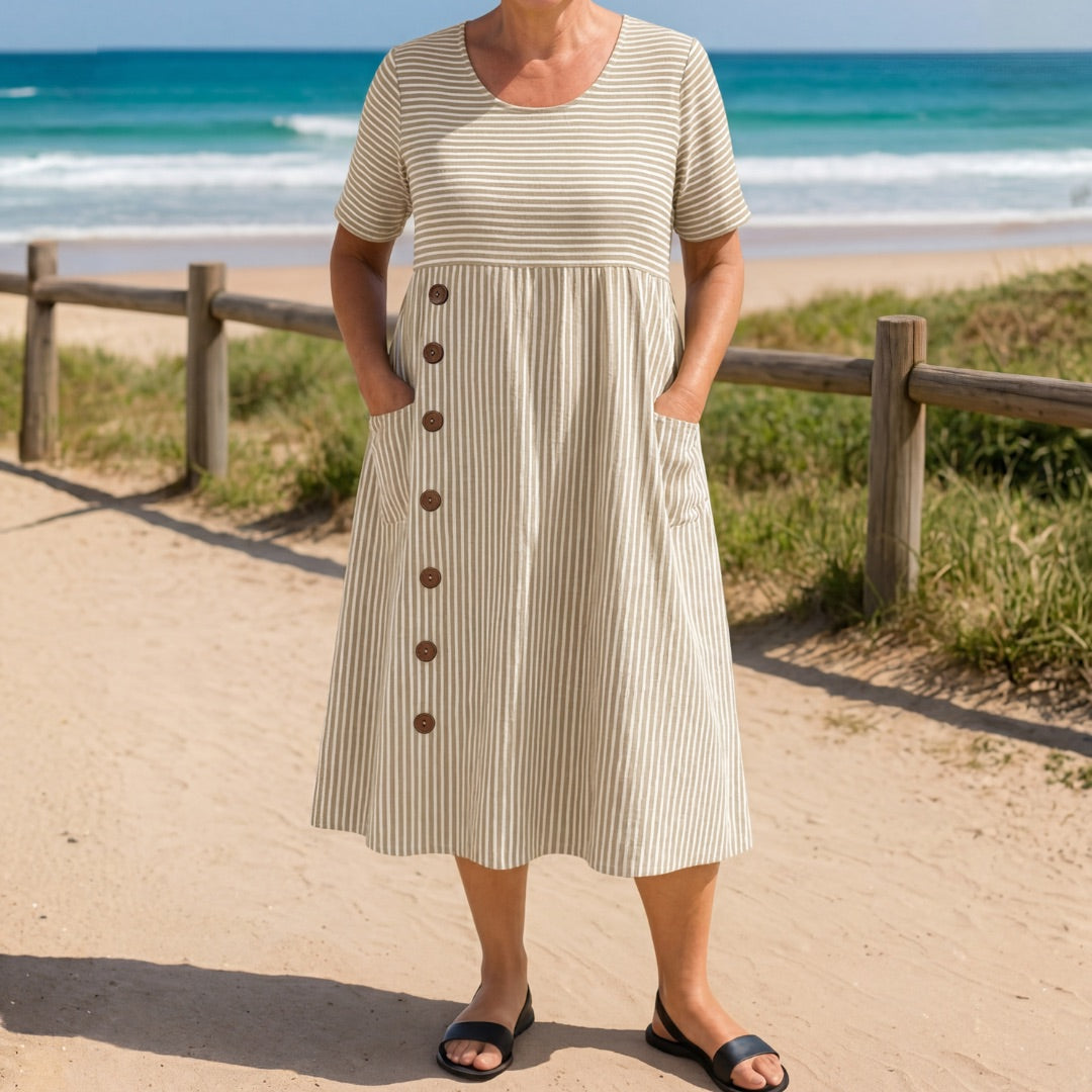 Robe à Rayures d'Été - Coupe Fluide et Élégante