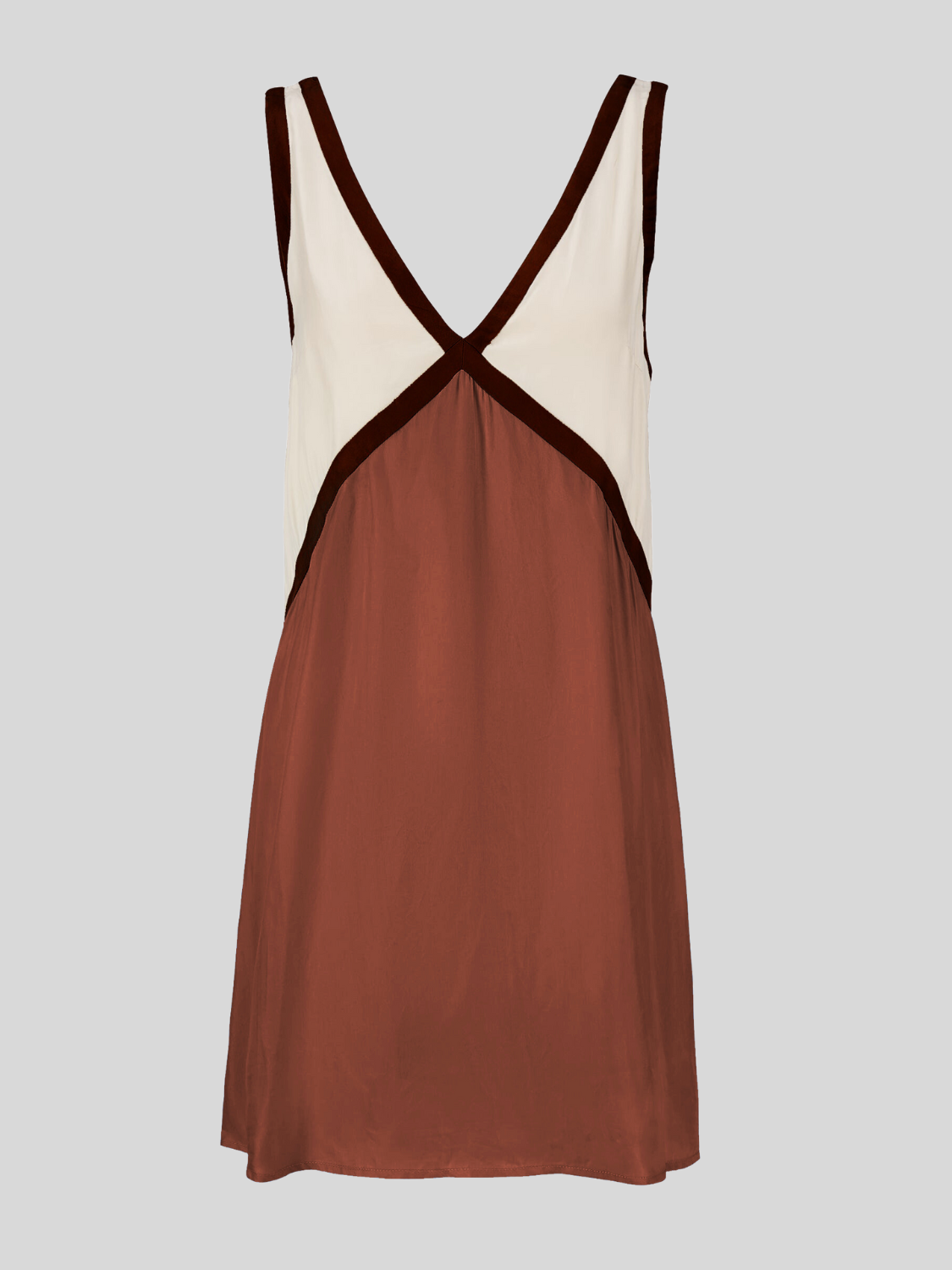 Sorrell - Robe Mini à Bretelles avec Décolleté en V et Couleur Contrastante