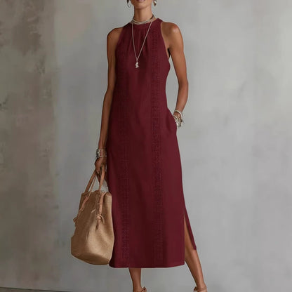 Robe Maxi Vittoria - Élégance Intemporelle et Broderie Artisanale