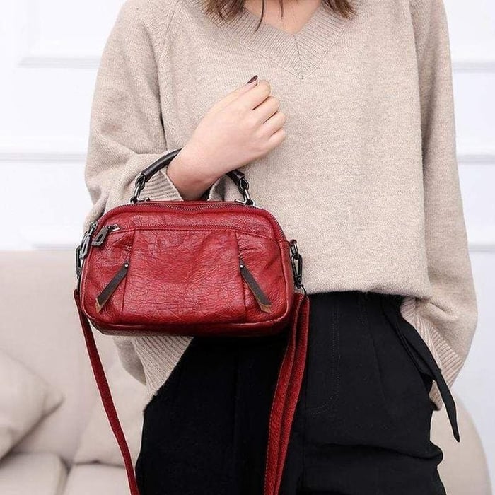 Finbjørg | Petit Sac Polyvalent en Ombre de Cognac Doré