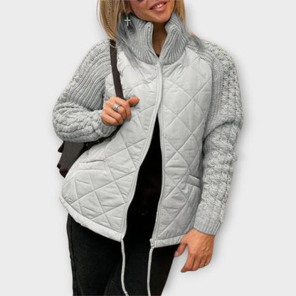Veste avec Détails en Tricot et Coupe Moderne