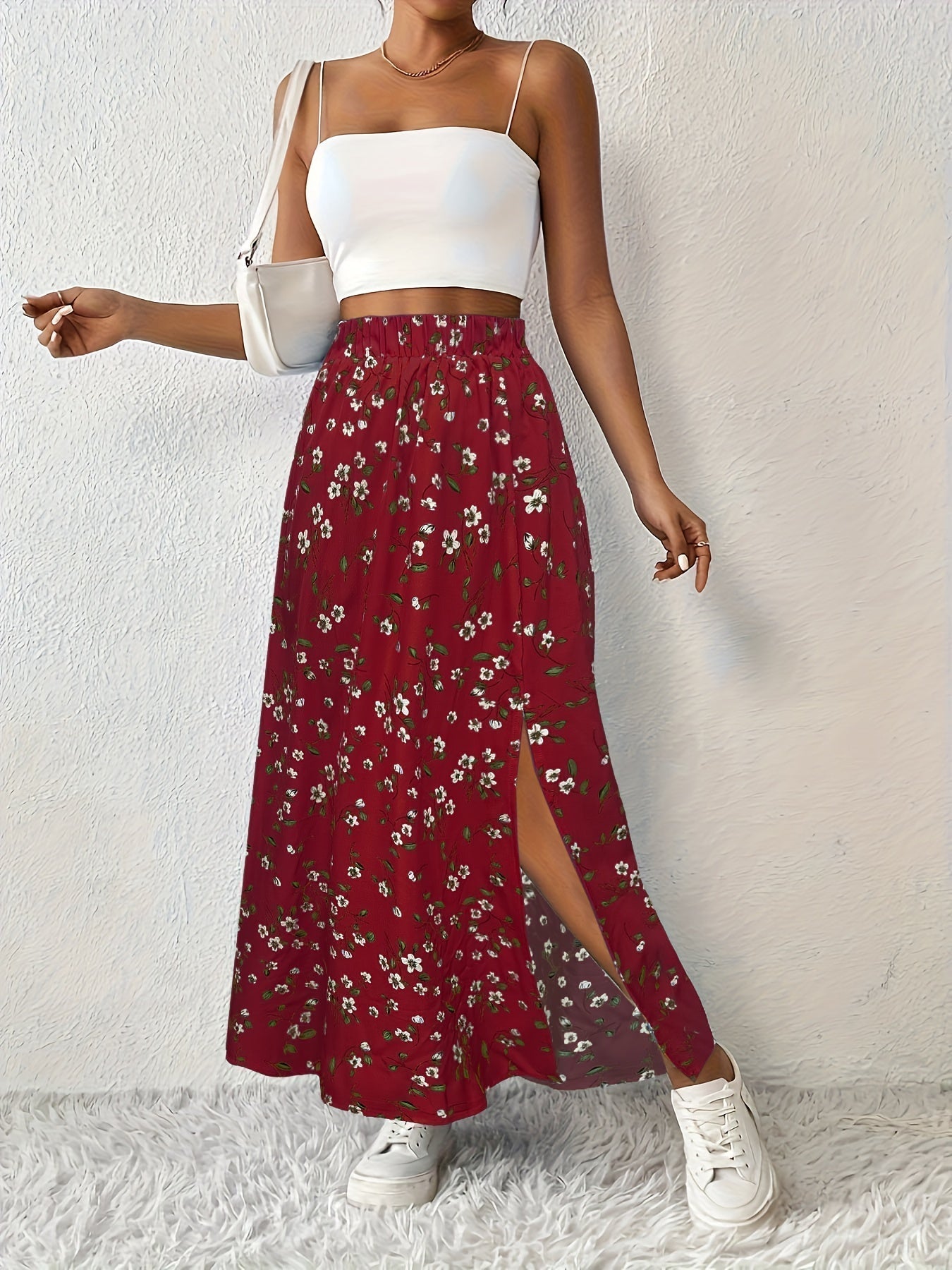SOLYNNE – JUPE MAXI À IMPRIMÉ FLORAL