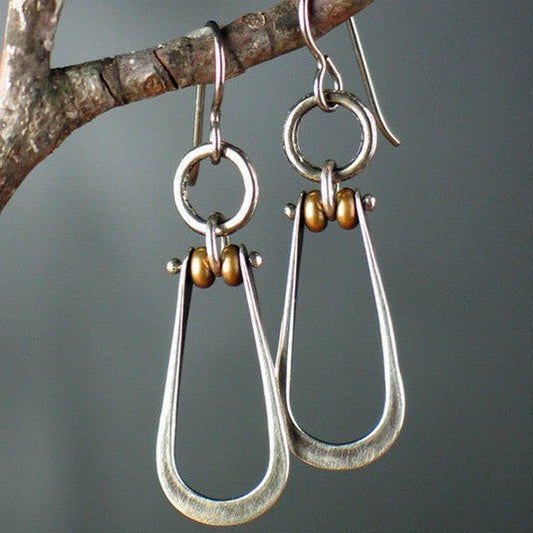 Boucles d'oreilles vintage en argent pendantes