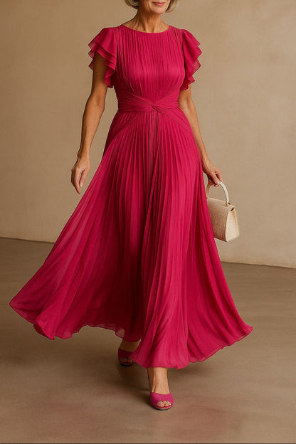 Robe de Soirée Plissée Élégante - Haute Couture Intemporelle