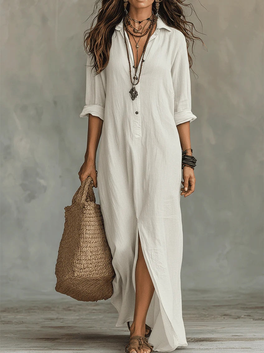 Robe Longue Élégante Willow - Fluide et Intemporelle