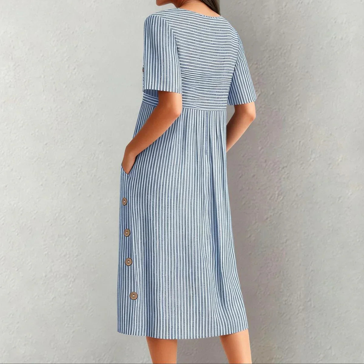 Robe Midi Rayée Wanda