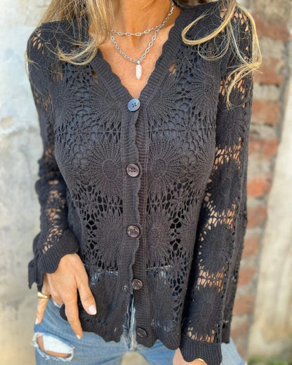 NALIE - Cardigan en Dentelle au Crochet